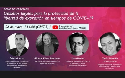 Webinar: “Desafíos legales para la protección de la libertad de expresión en tiempos de COVID-19”