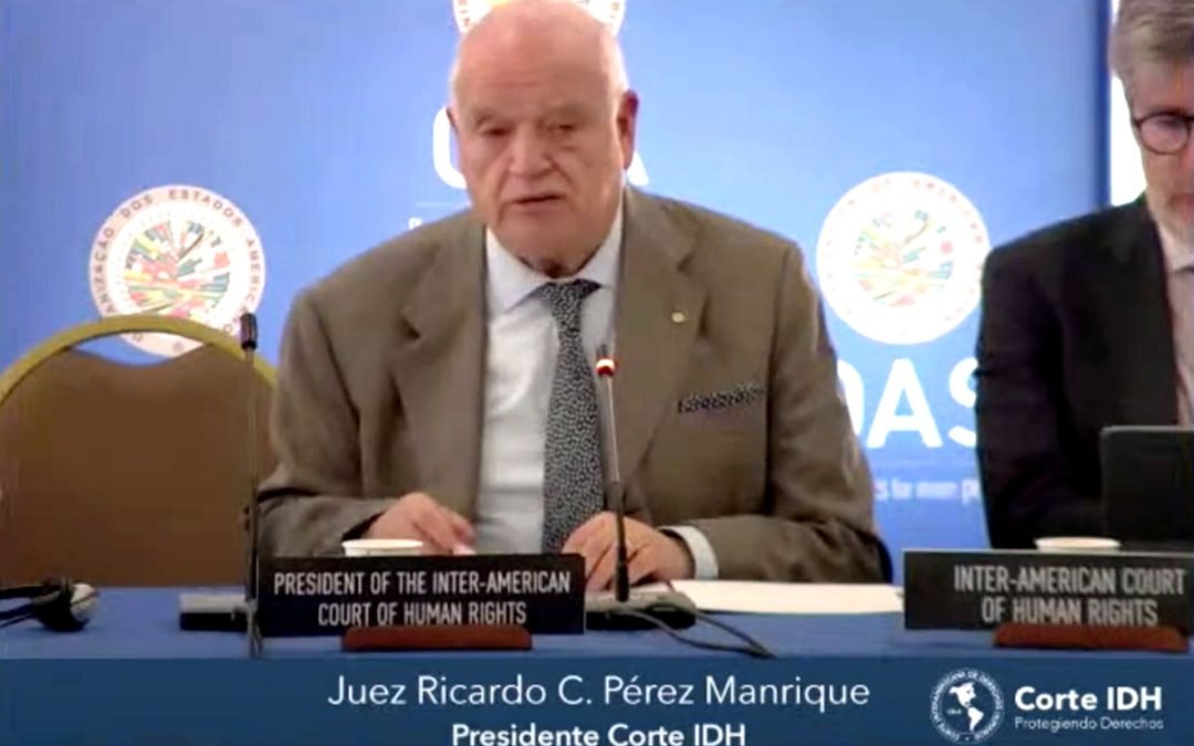 Juez Ricardo C. Pérez Manrique presentó el Informe Anual 2022 de la Corte IDH ante el Consejo Permanente de la OEA